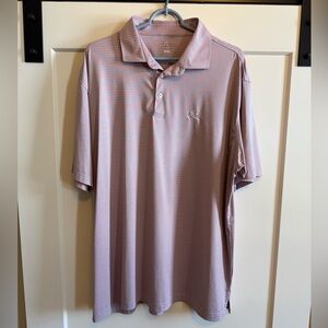 Rhoback Striped Polo - XXL - Orange/Blue